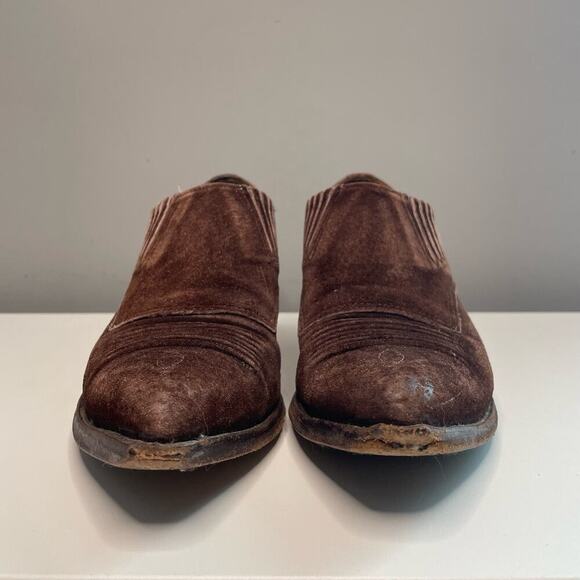 Nocona Vintage 90's Women's Brown Suede Ankle Boot Size 7C - Picture 2 of 10